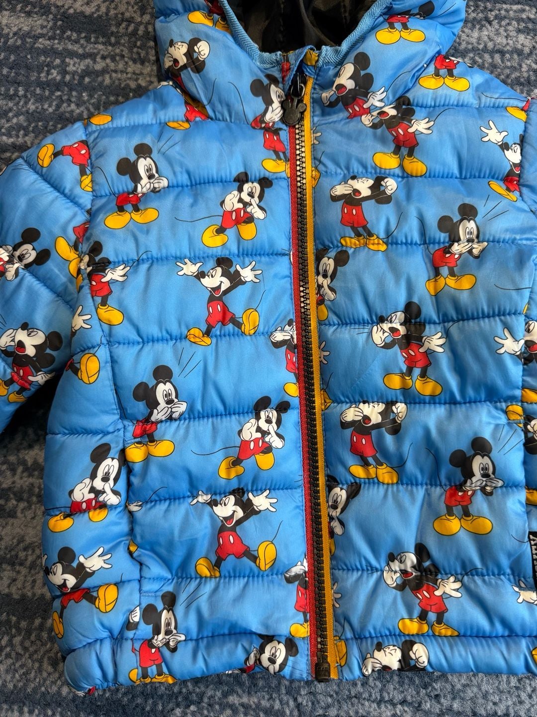 Disney Mickey Mouse Puffer Jacket Blue 18