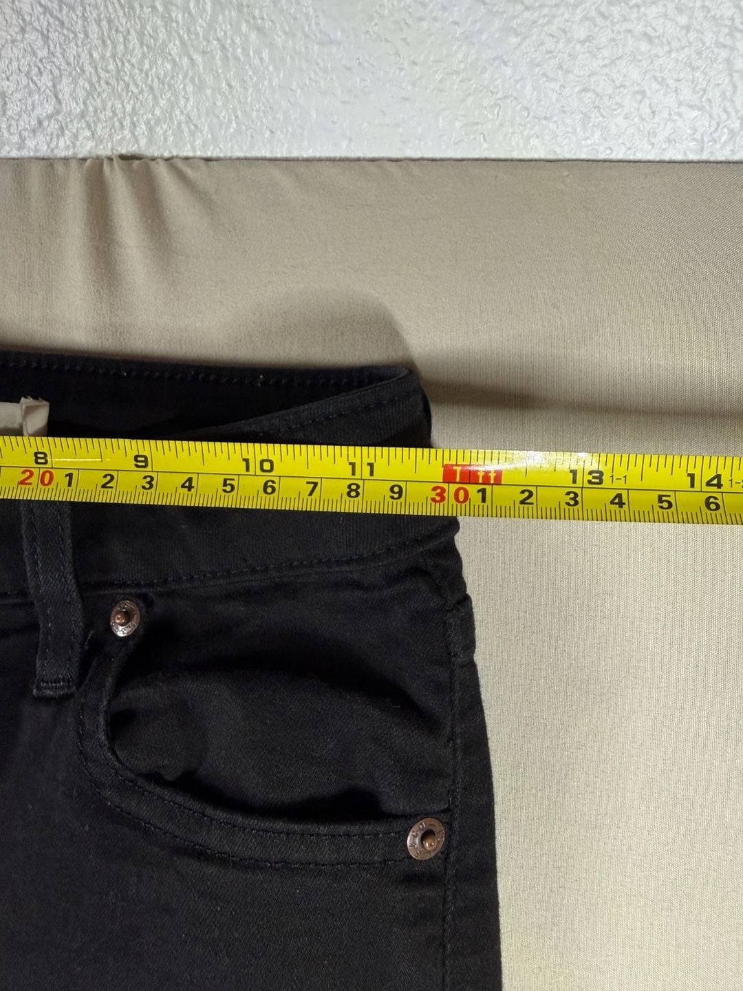 Levi's 726 Flare Jeans Black Denim 8