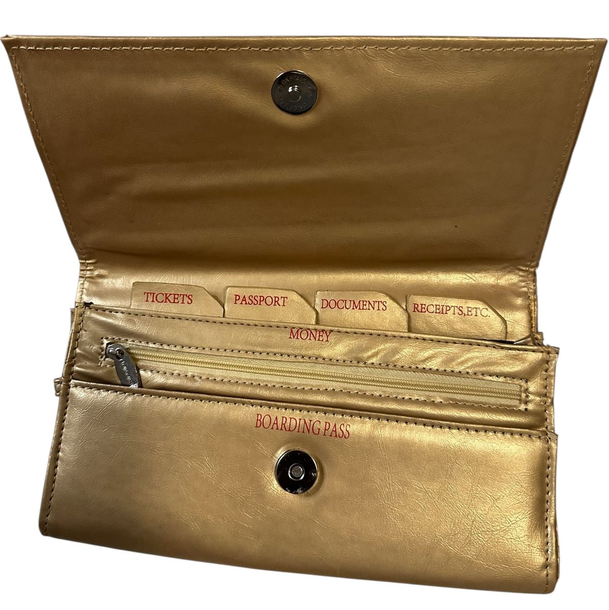 Miamica Travel Organizer Wallet Gold Airmail Postcard 3
