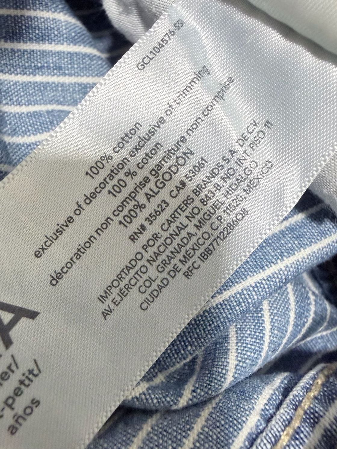 OshKosh B'Gosh Hickory Stripe Shortalls Size 4T Blue White 9