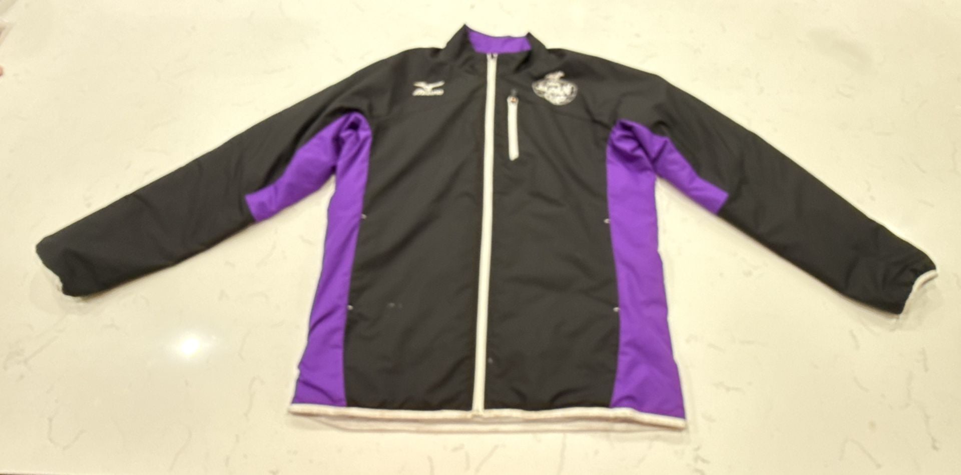 Mizuno Japan Cup 2016 Full Zip Jacket Size 2XL Black Purple 2