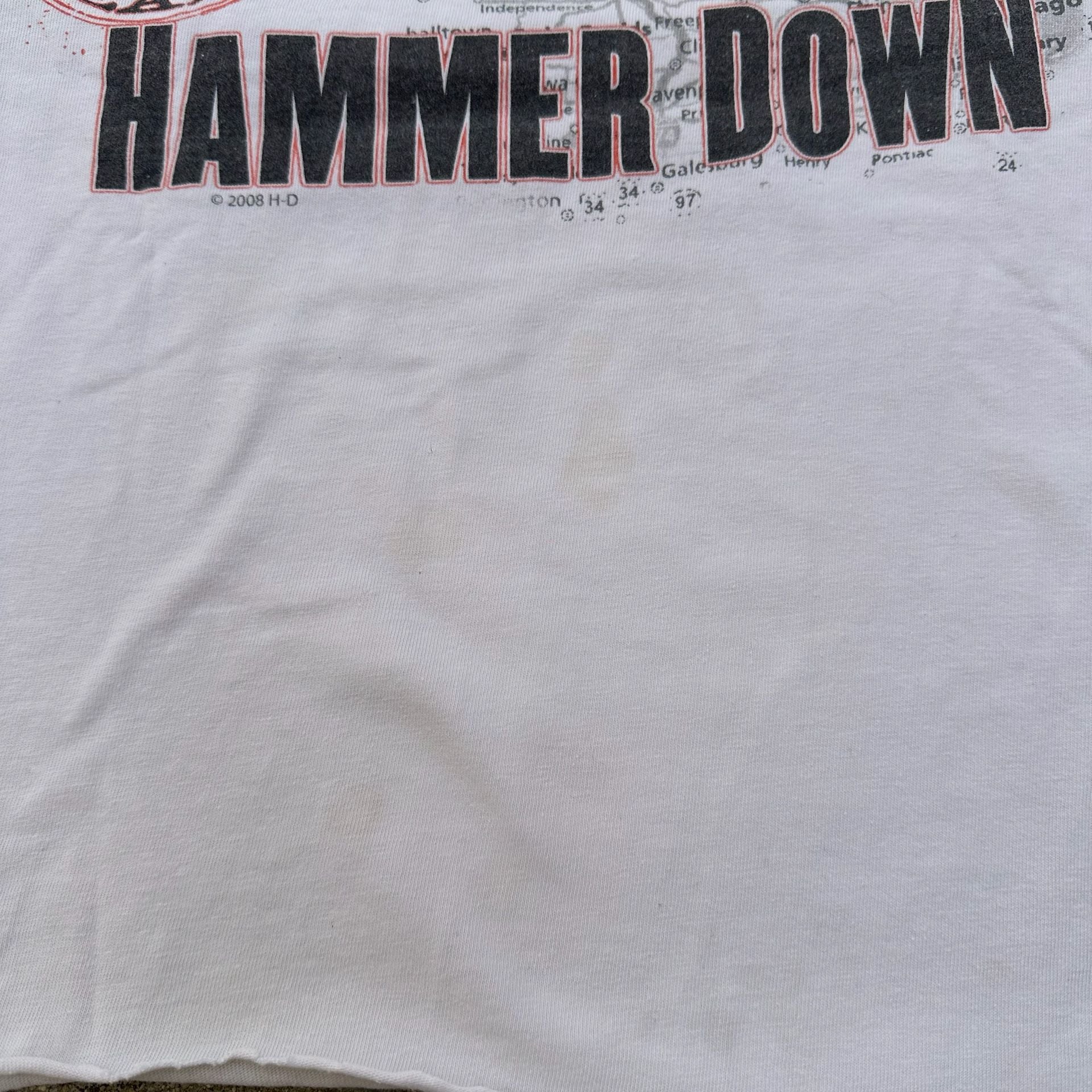 Vintage 2008 Harley-Davidson 105th Anniversary Flame Long Sleeve Shirt White 6