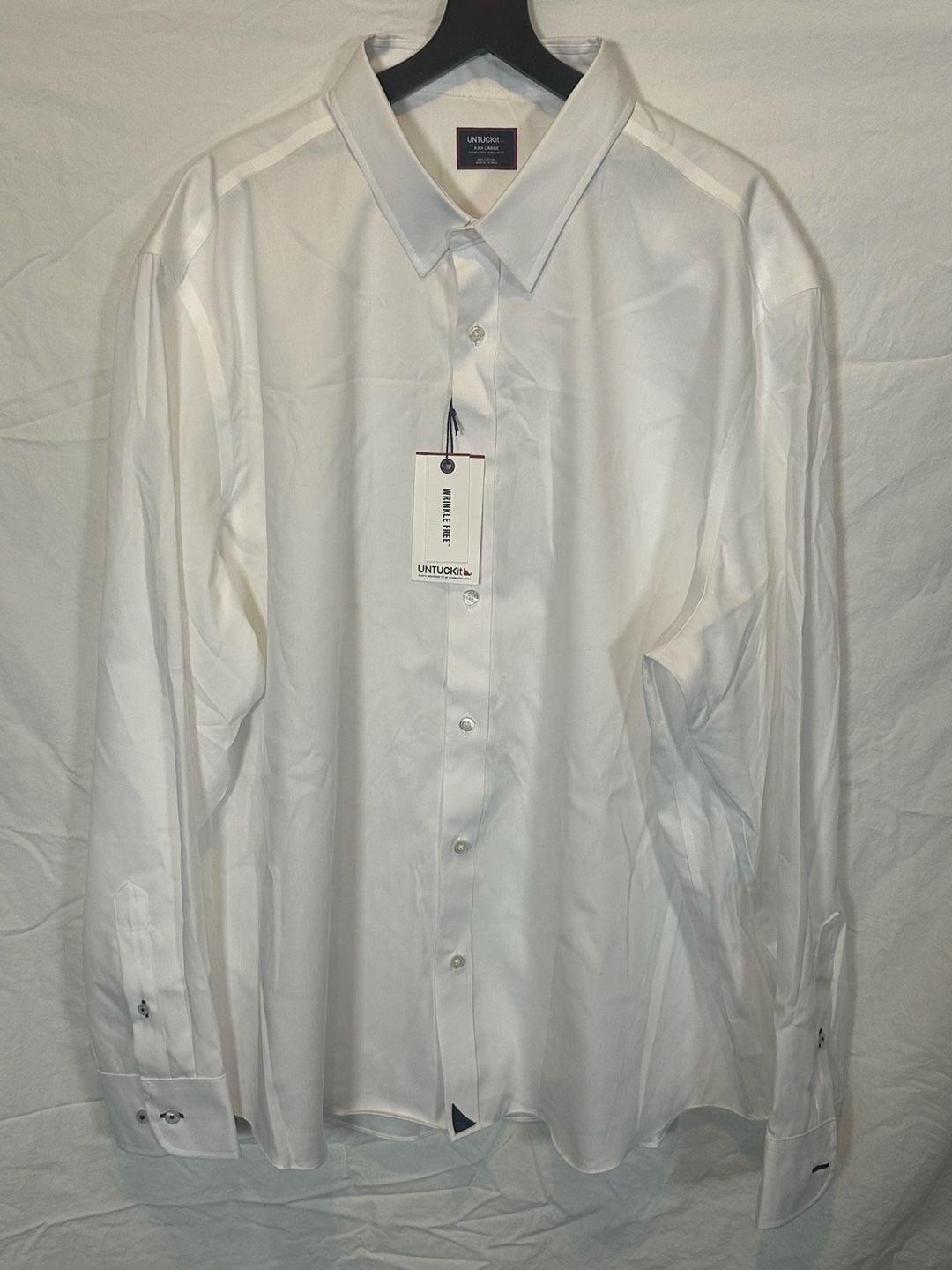 UNTUCKit Las Cases-WF Shirt Size XXXL White Wrinkle Free Regular Fit 2