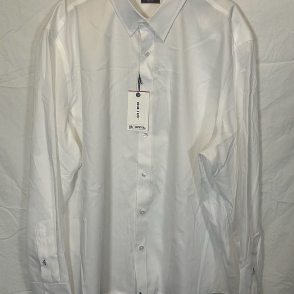 UNTUCKit Las Cases-WF Shirt Size XXXL White Wrinkle Free Regular Fit
