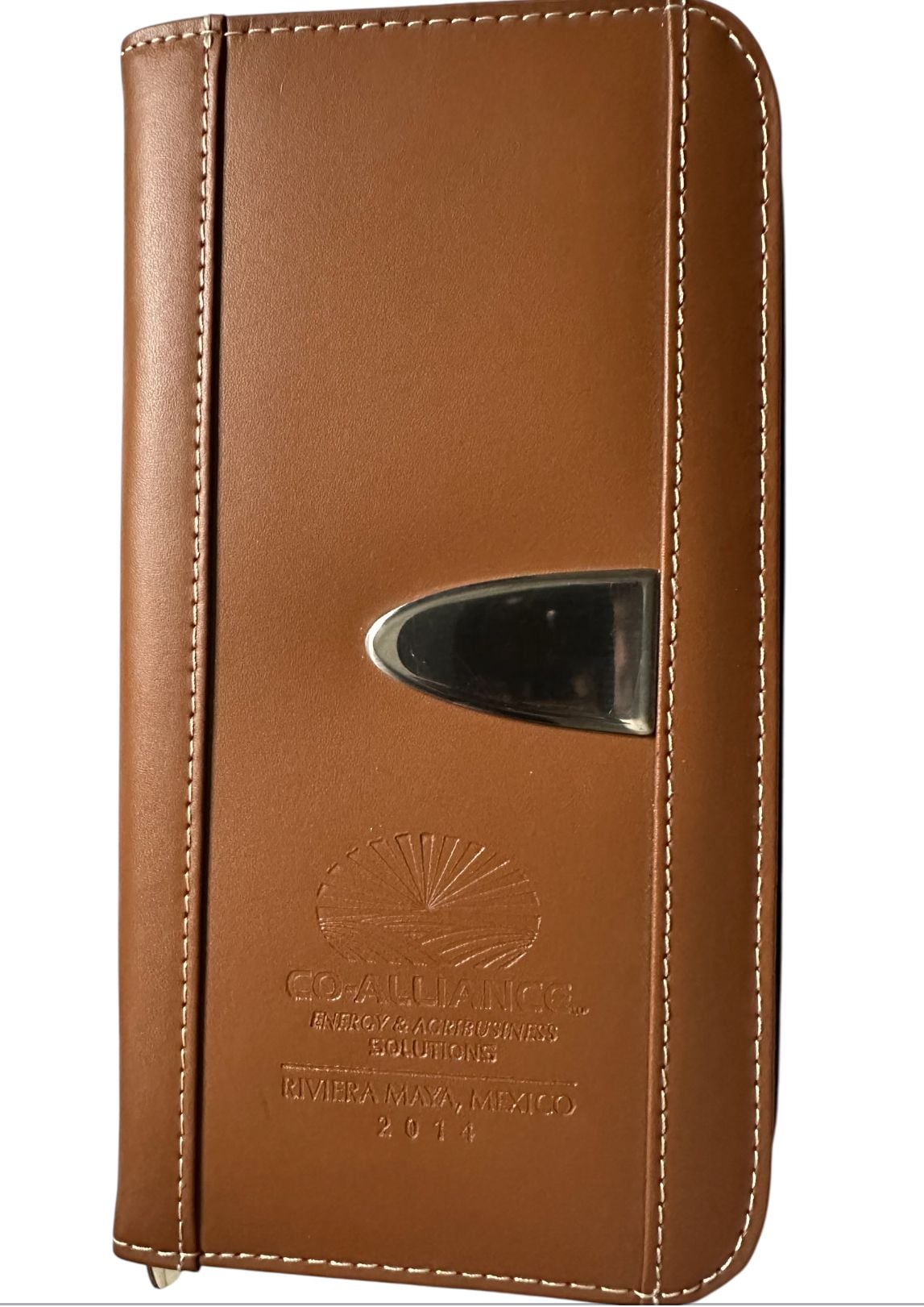 Co-Alliance Bonded Leather Travel Organizer Wallet Riviera Maya Mexico 2014 2