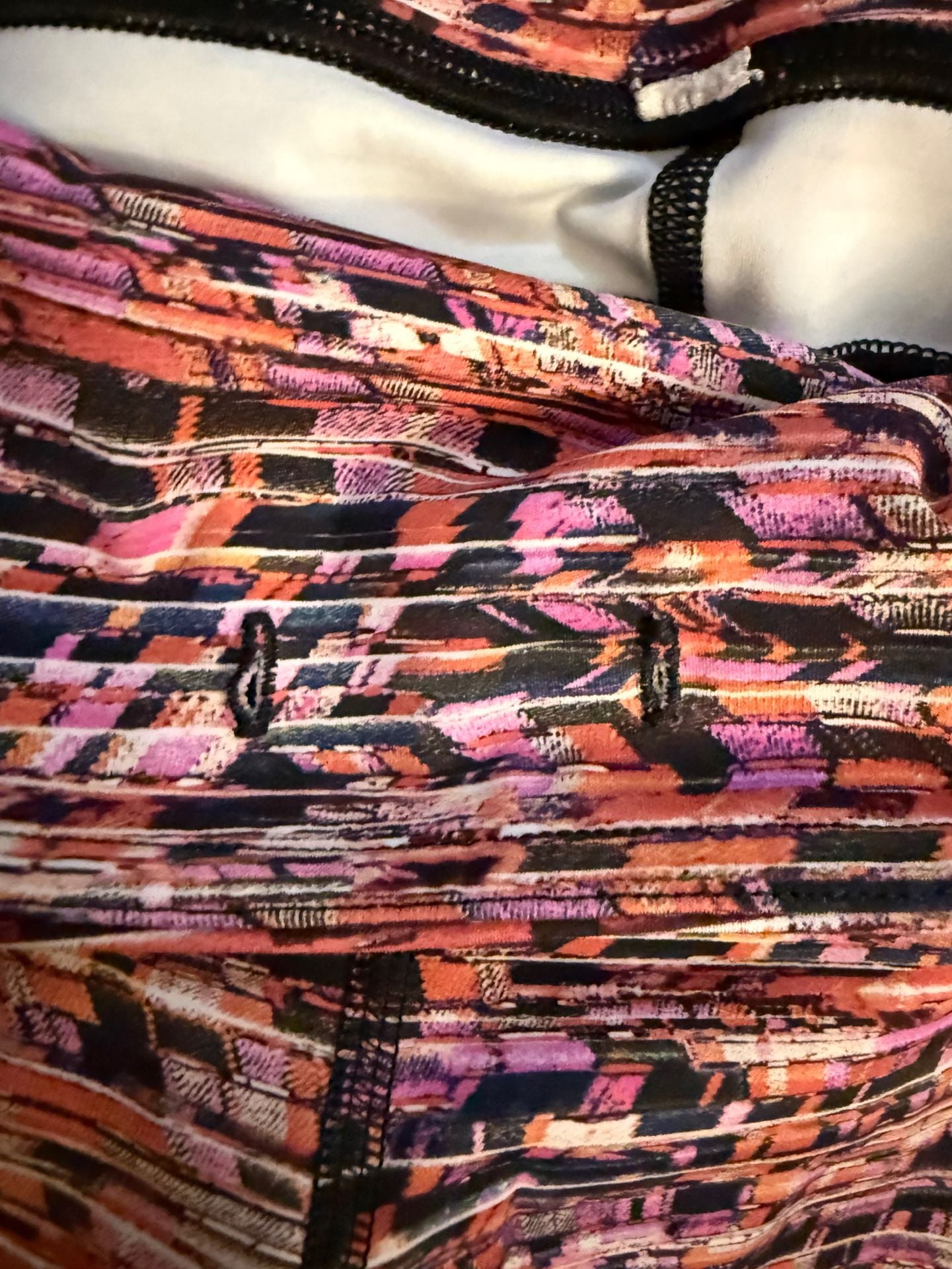 Lululemon Fast and Free Tight II Flash Pleat Orange Multi 7