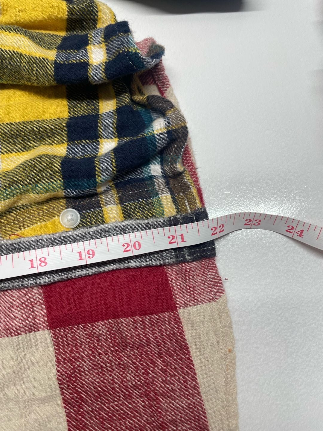 American Eagle Patchwork Flannel Shirt Size L Multi Color Plaid 7