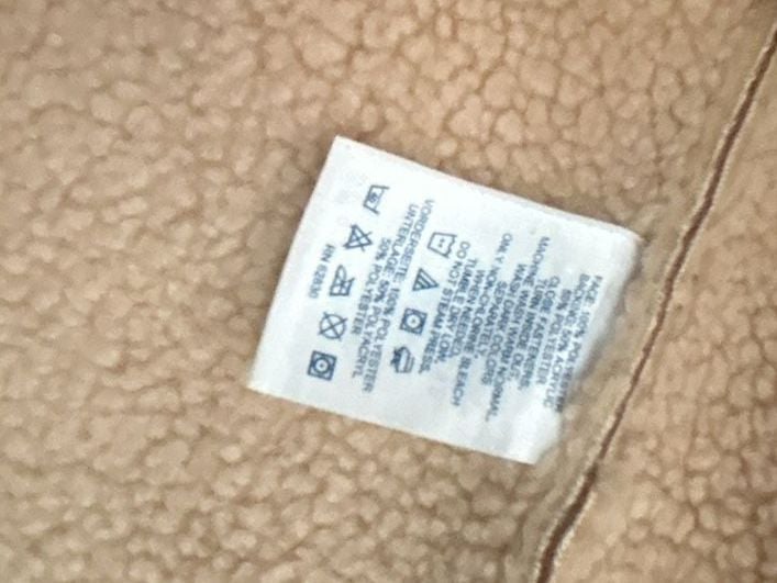 Lands' End Faux Suede Sherpa Lined Vest Size 10-12 Brown Full Zip 7