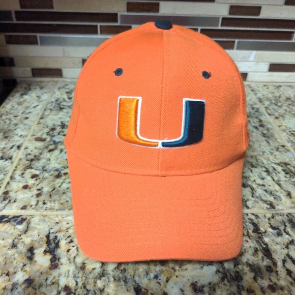 Zephyr Miami Hurricanes Hat Size 7 Orange