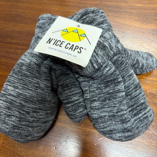N'Ice Caps Winter Mittens Size Child Gray Fleece Lined