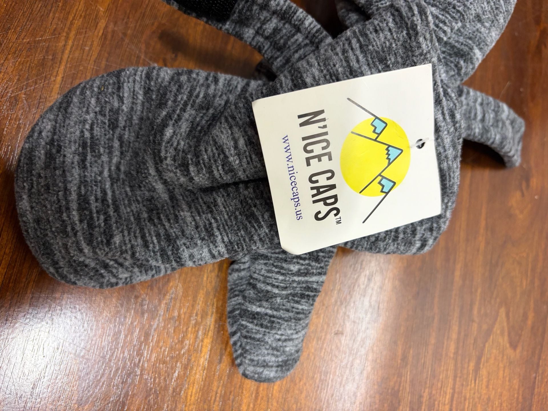 N'Ice Caps Winter Mittens Size Child Gray Fleece Lined 7