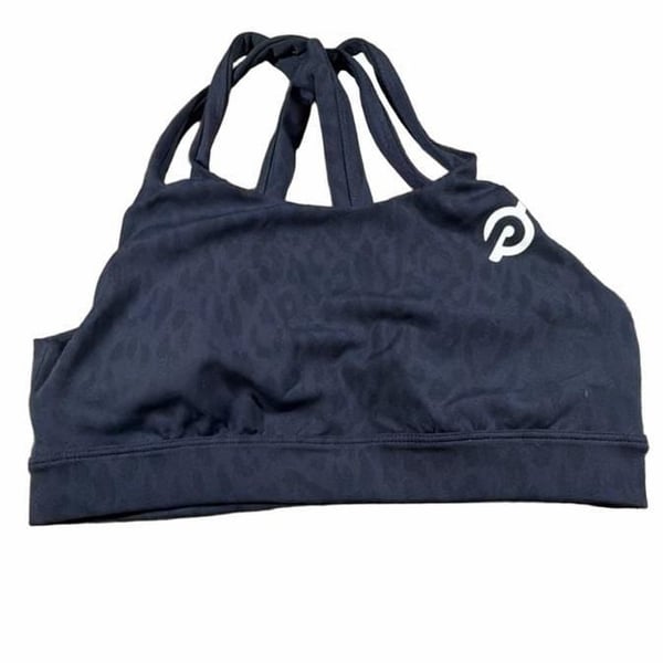 Peloton Strappy Sports Bra Size S Blue Leopard