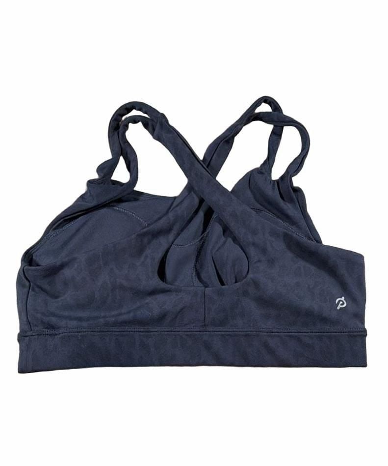 Peloton Strappy Sports Bra Size S Blue Leopard 4