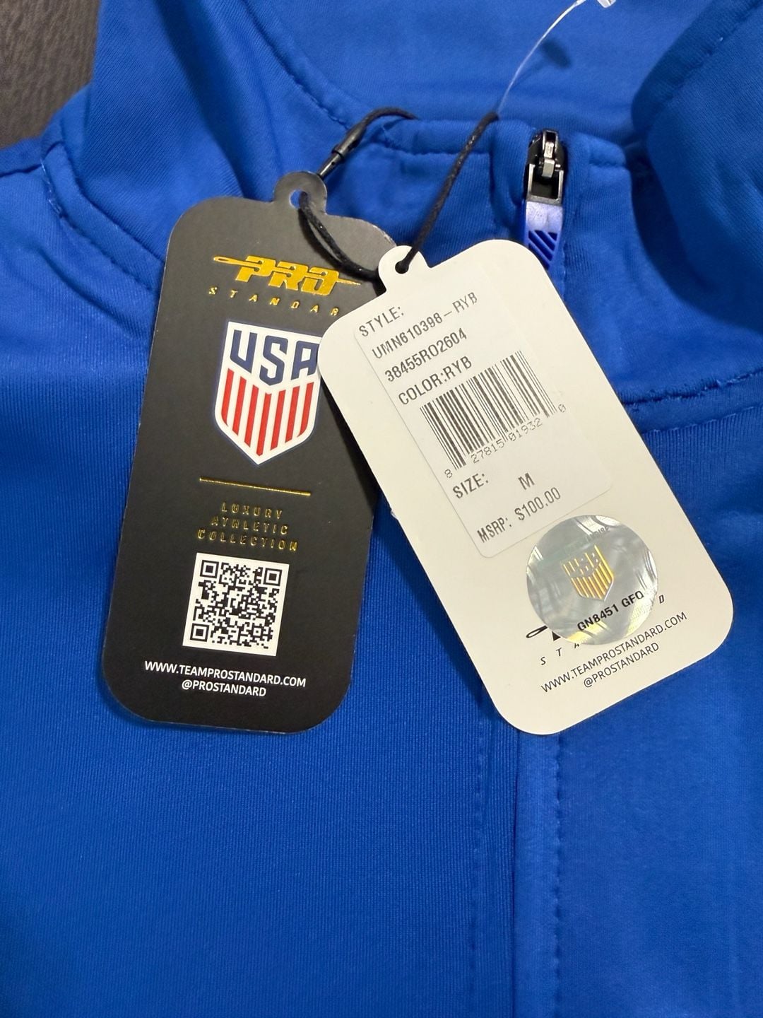 USA Soccer Full-Zip Track Jacket Blue New Pro Standard 4