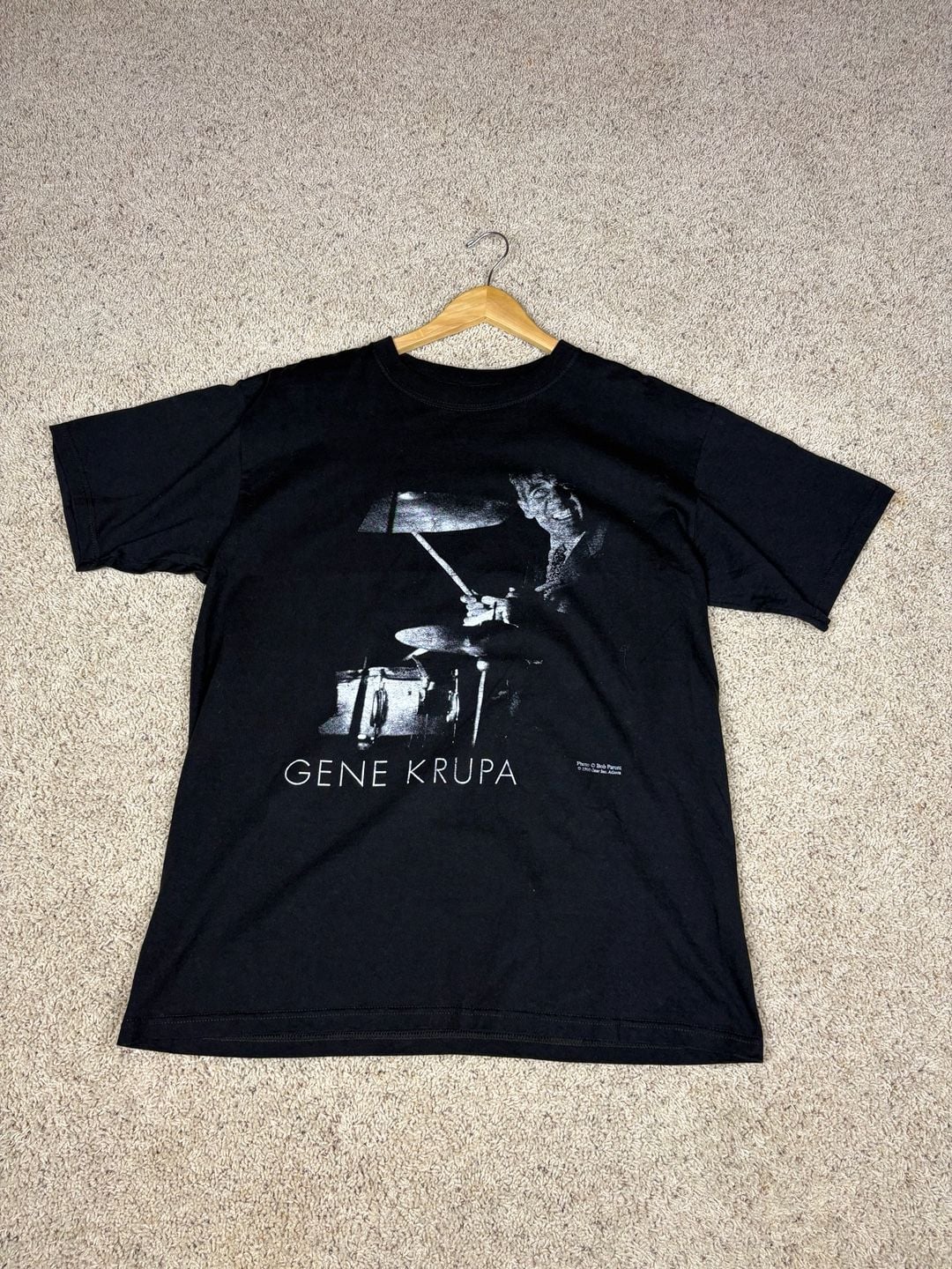 Vintage 1990 Gene Krupa Bob Parent Jazz Drummer T-Shirt Gear Inc 2