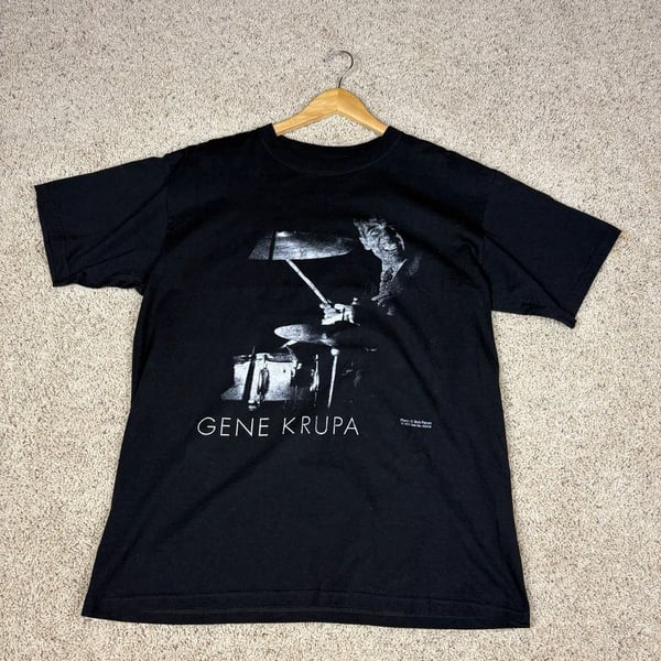 Vintage 1990 Gene Krupa Bob Parent Jazz Drummer T-Shirt Gear Inc