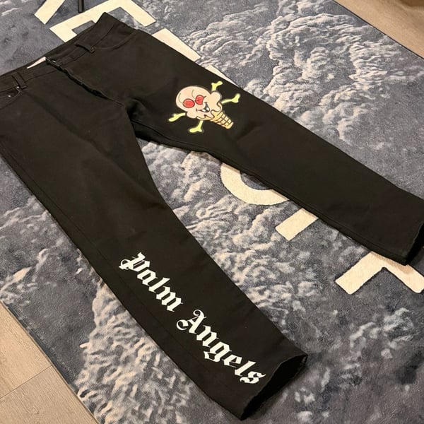 Palm Angels Black Denim Ice Cream Jacket Palm Angels