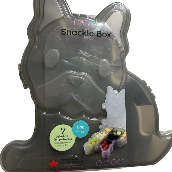 Melii Dog Snackle Box 7 Adjustable Compartments French Bulldog Grey