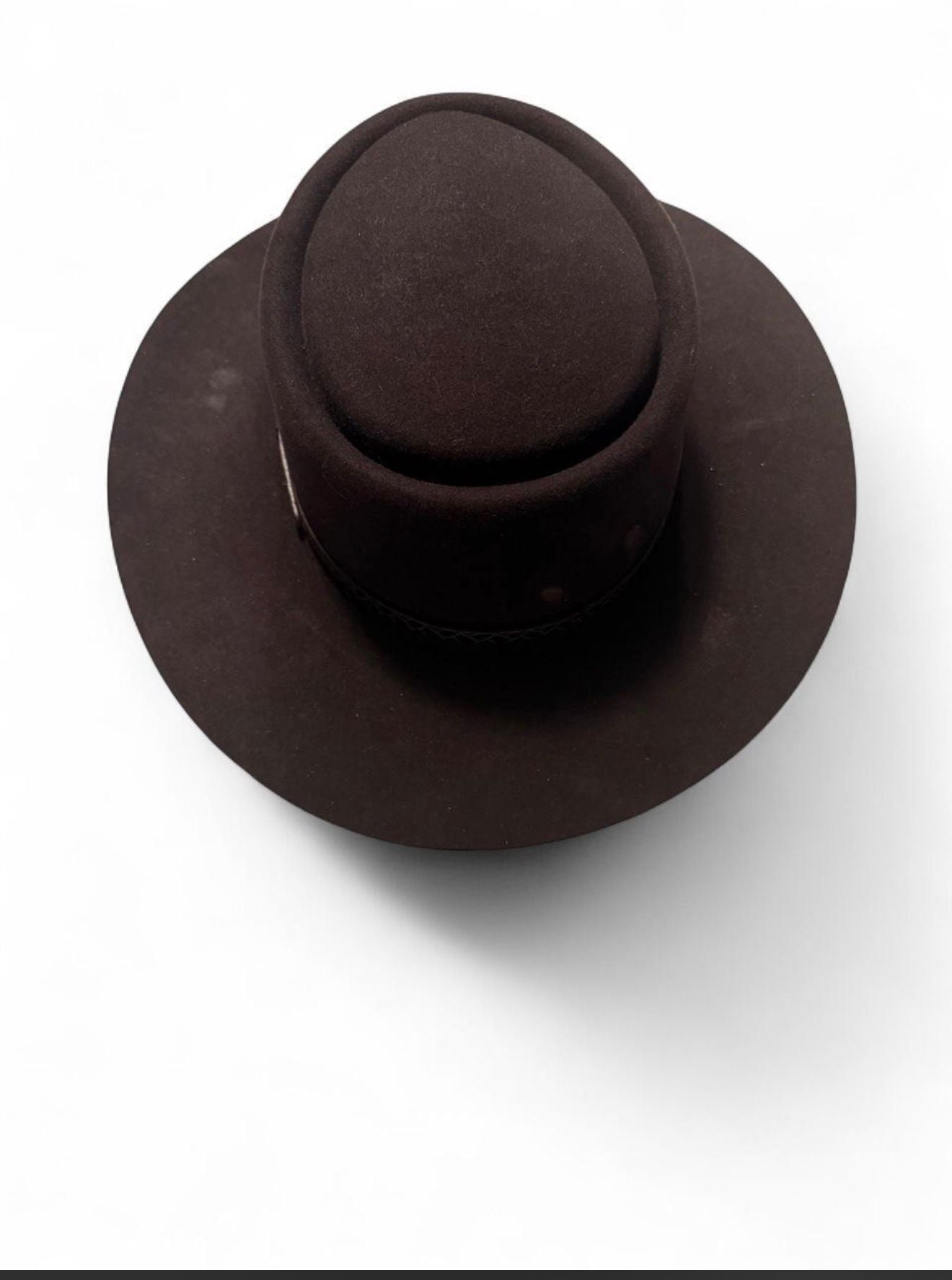 Beaver Brand Brown Felt Cowboy Hat Size 7 1/8 2