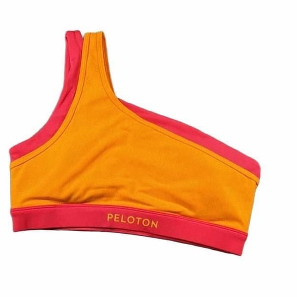 Peloton Endurance Rib One Shoulder Bra Size M Orange
