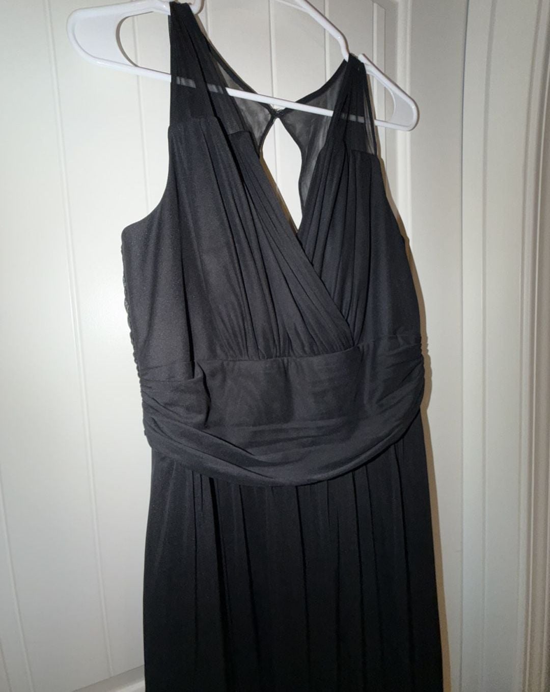 Alfred Sung D693 Dress Size 16 Black Long Maxi Halter Gown 4