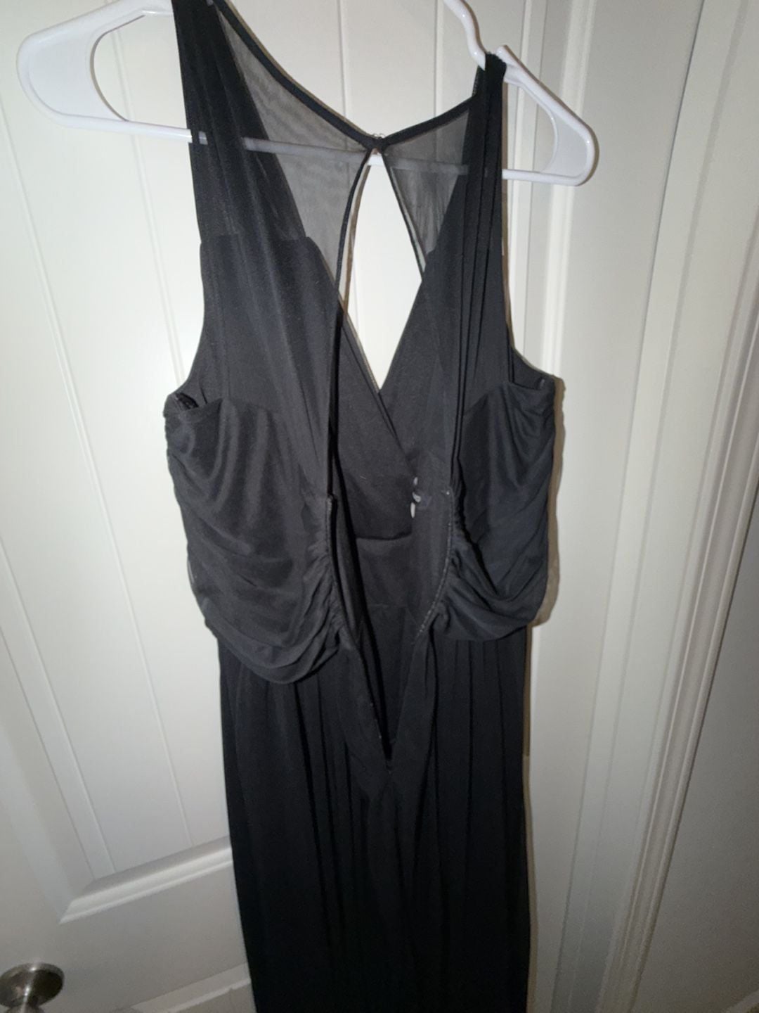 Alfred Sung D693 Dress Size 16 Black Long Maxi Halter Gown 8