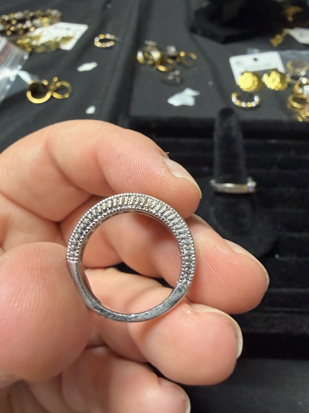 Vintage Style Round Cut CZ Bridal Set Engagement Ring 5