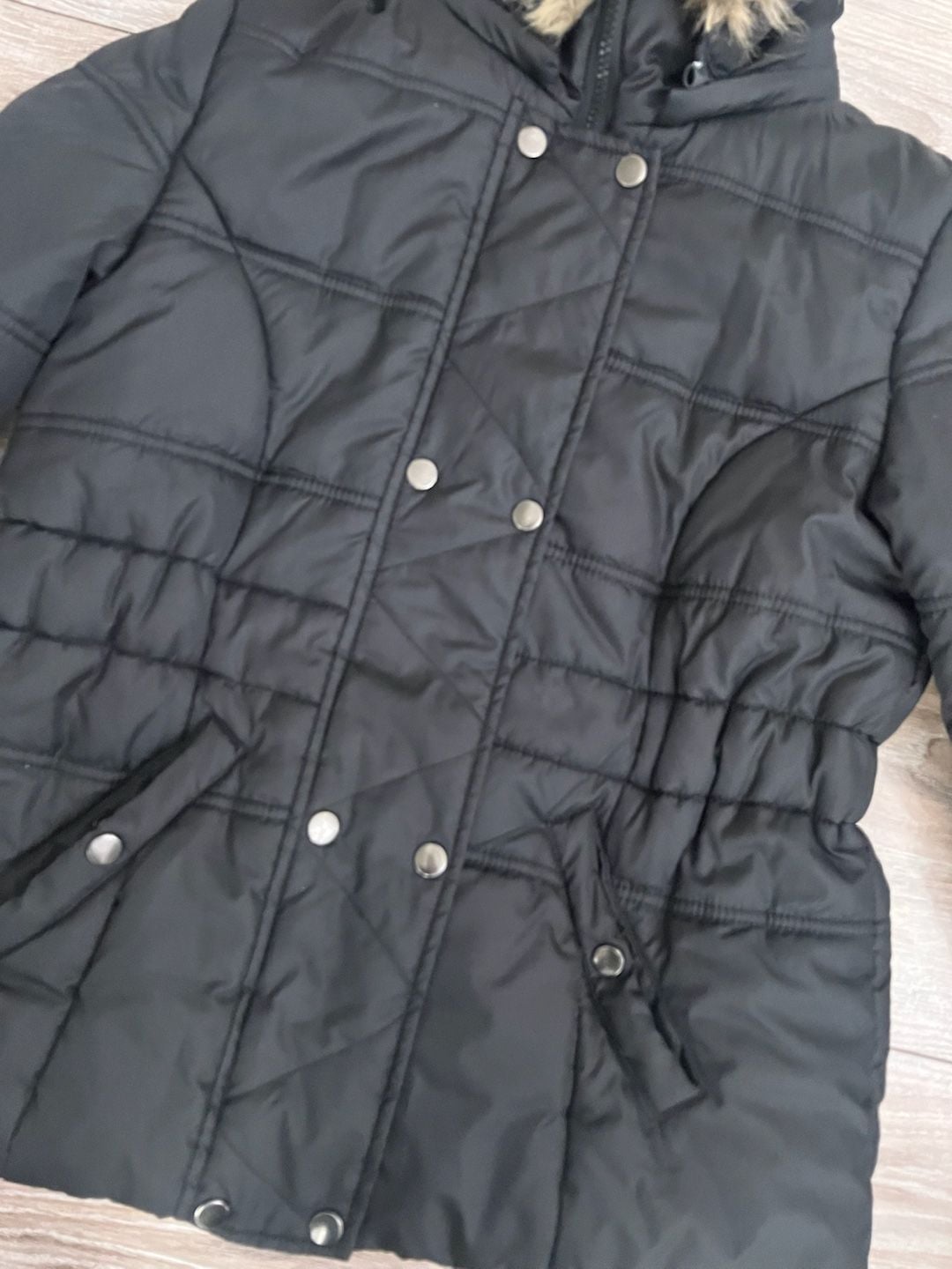 Krush Quilted Puffer Jacket Girls Size L Black 3