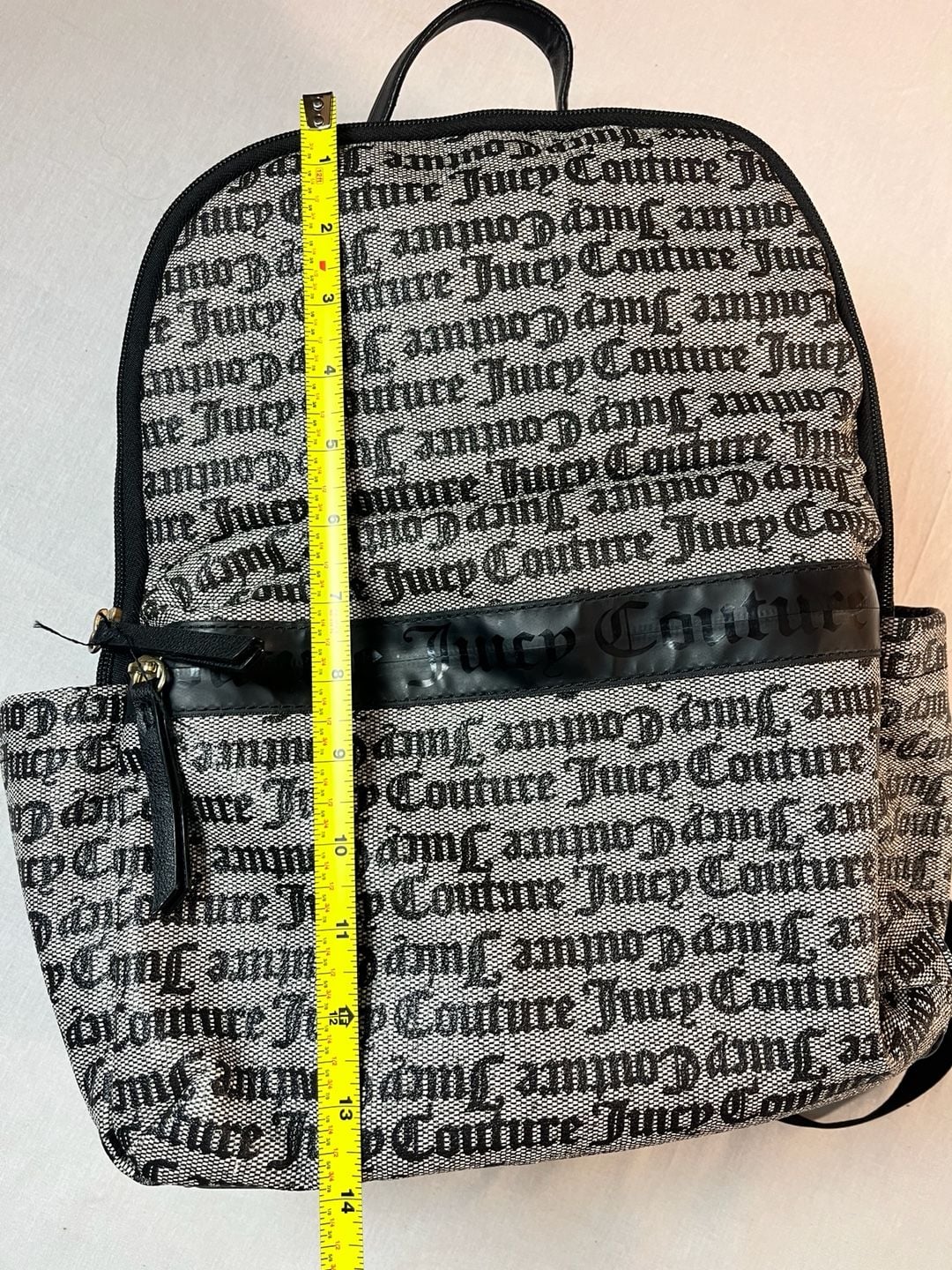 Juicy Couture y2k Gothic Print Backpack Black And White NWOT Streetwear 6