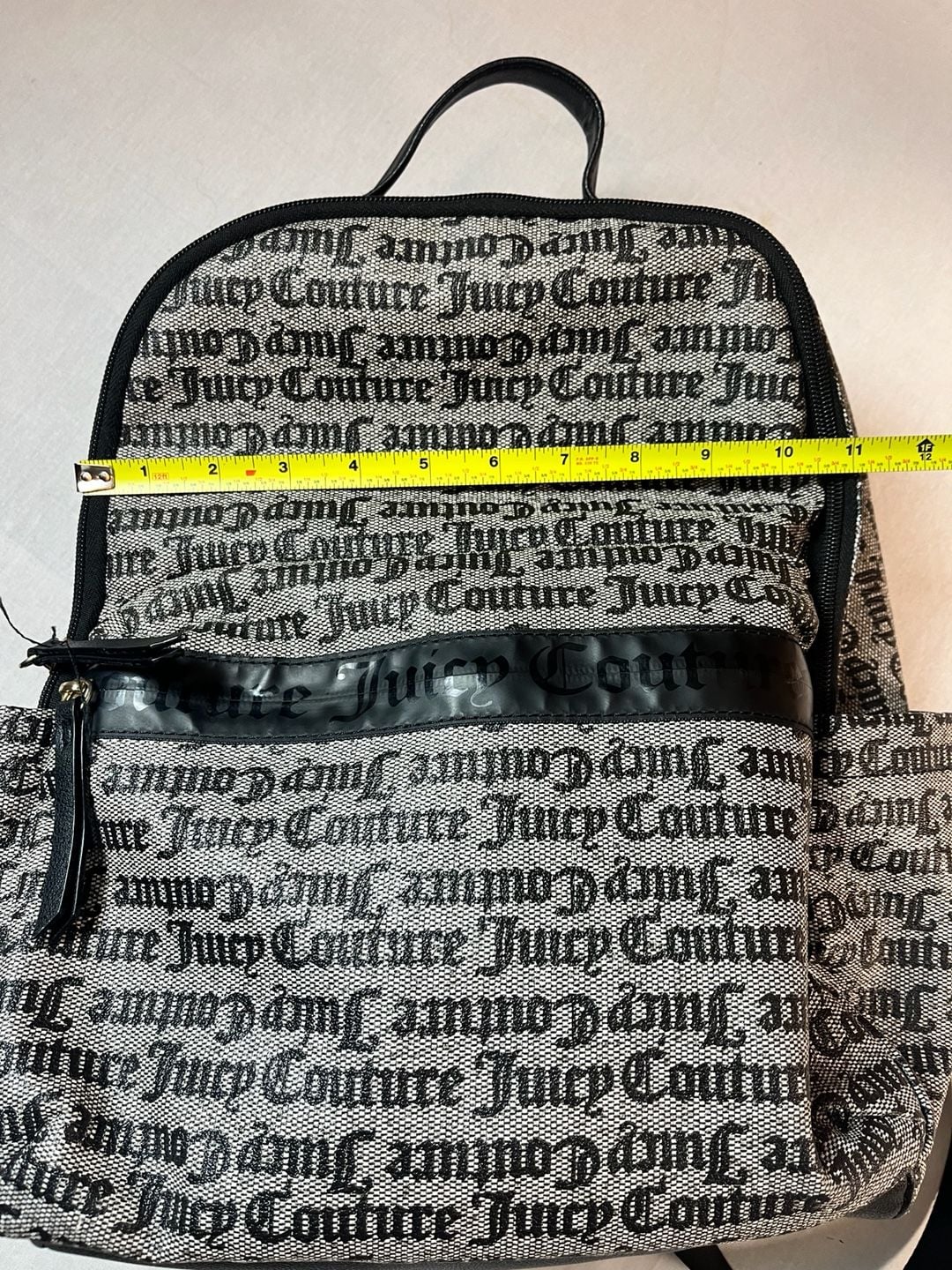 Juicy Couture y2k Gothic Print Backpack Black And White NWOT Streetwear 7