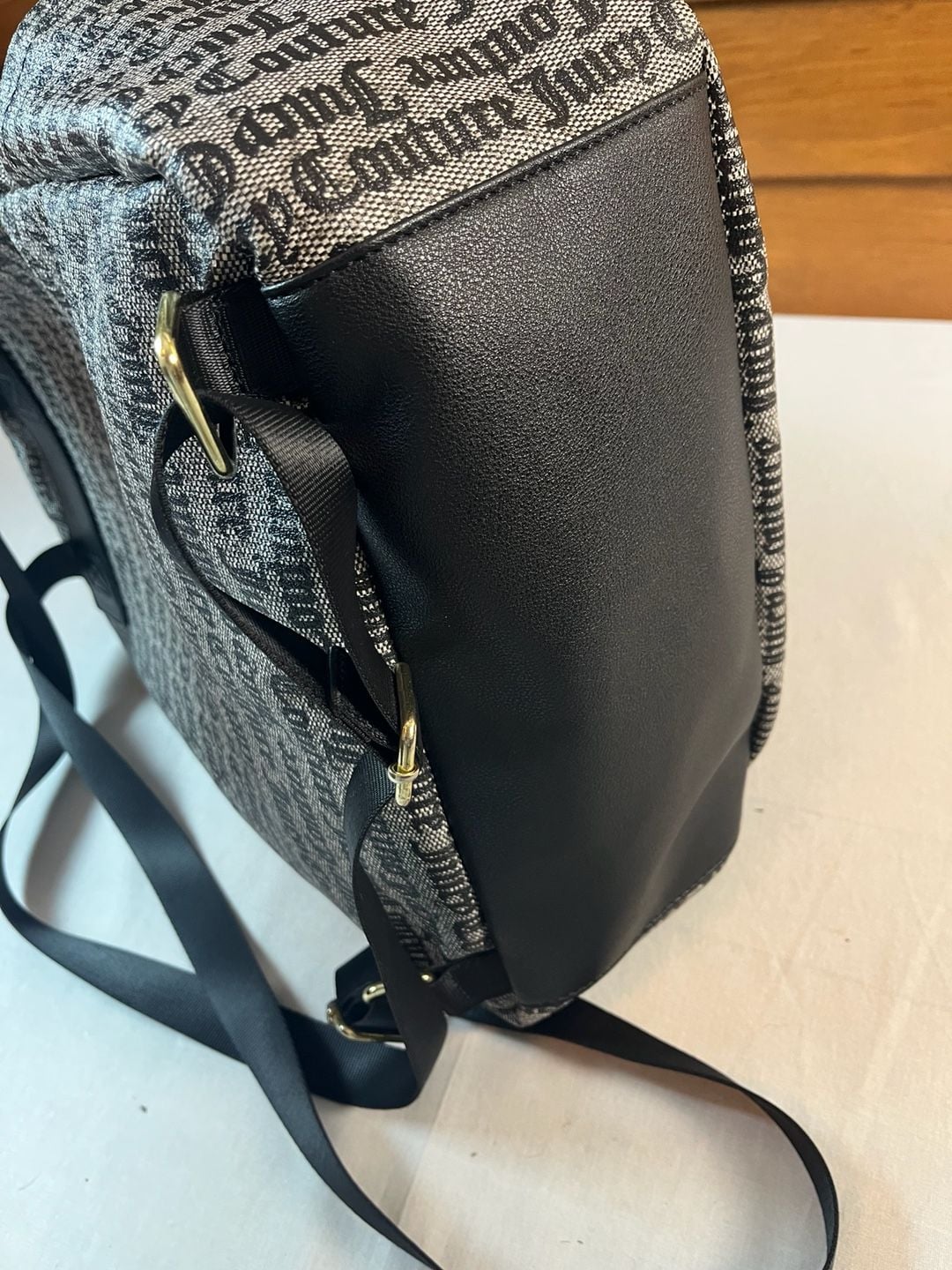 Juicy Couture y2k Gothic Print Backpack Black And White NWOT Streetwear 13