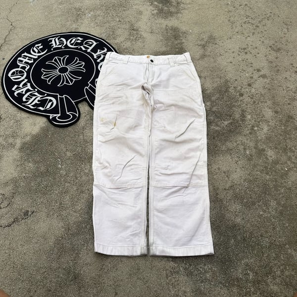 Carhartt Double Knee Work Pants White 32x30 (Fits 30x28)