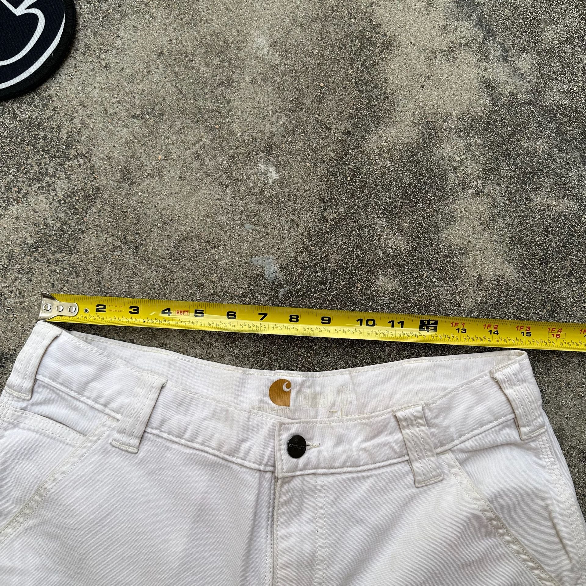 Carhartt Double Knee Work Pants White 32x30 (Fits 30x28) 5