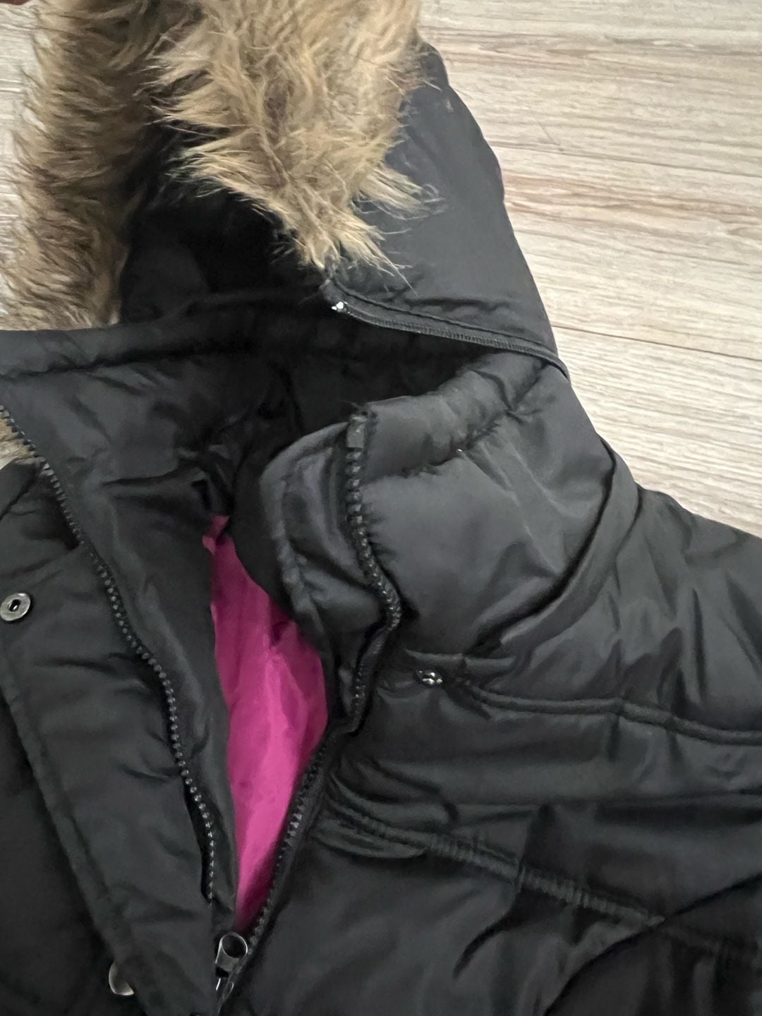 Krush Quilted Puffer Jacket Girls Size L Black 5