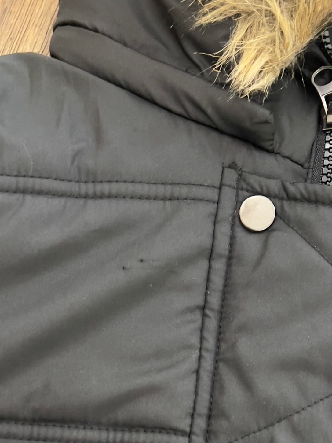 Krush Quilted Puffer Jacket Girls Size L Black 8