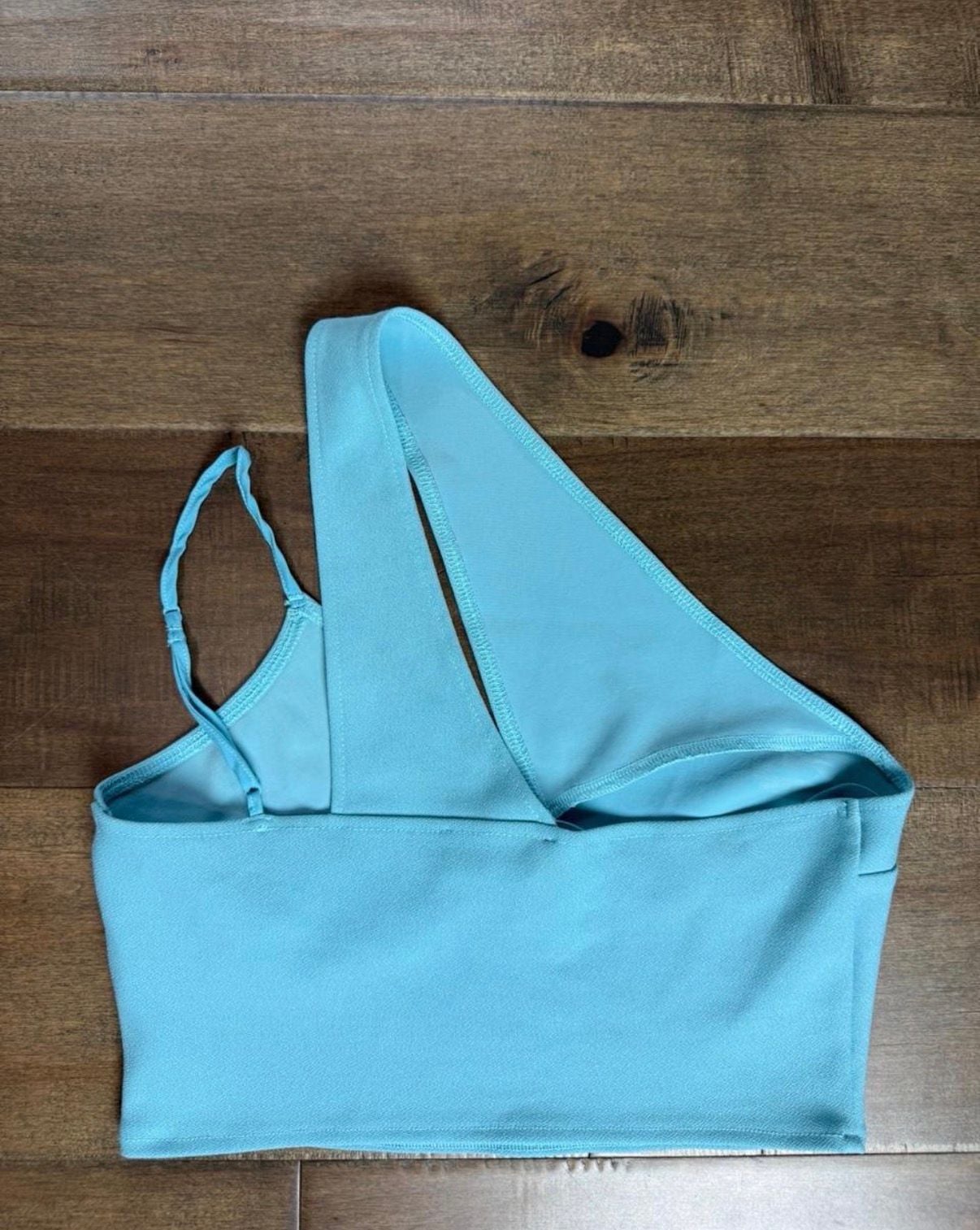 Abercrombie & Fitch Crop Top Size S Blue Asymmetrical 3