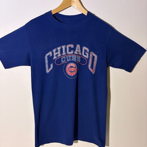 Chicago Cubs MLB Vintage T-Shirt Blue Graphic Tee