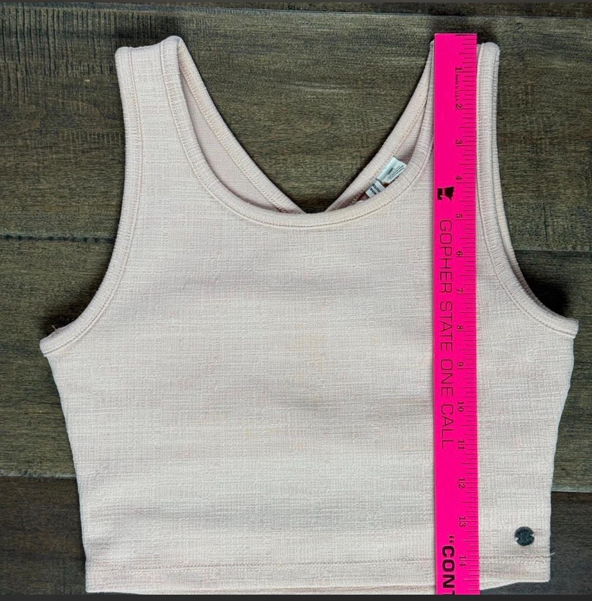 Roxy Crossed Over Tank Top Size S Pink Ribbed Crop 5