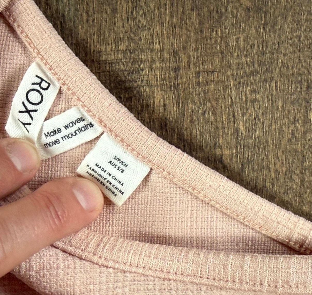 Roxy Crossed Over Tank Top Size S Pink Ribbed Crop 6