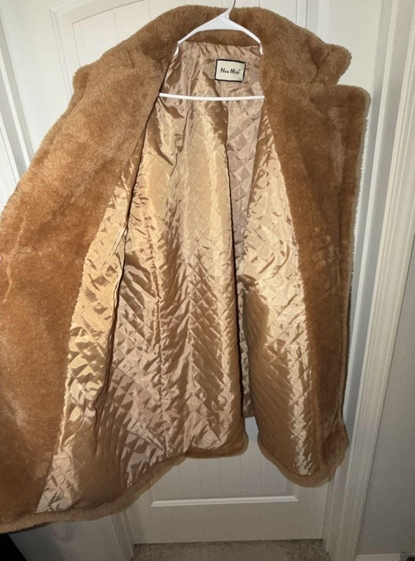 Neo Mint Faux Fur Teddy Coat Brown 7