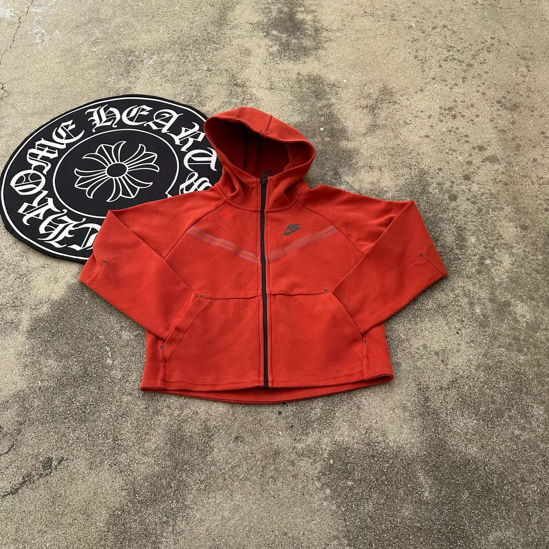 Nike Sportswear Tech Fleece Windrunner Full-Zip Hoodie Red Women's Extra Small 2