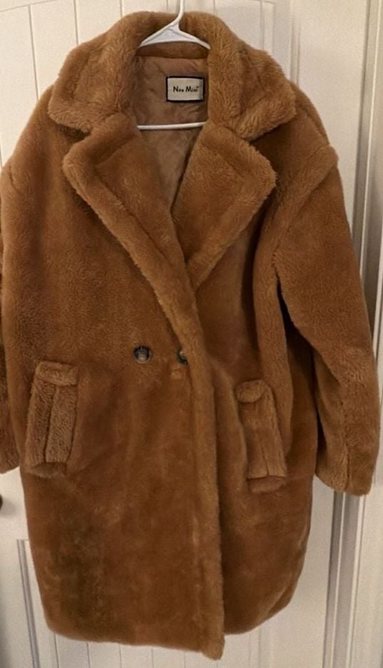 Neo Mint Faux Fur Teddy Coat Brown 2