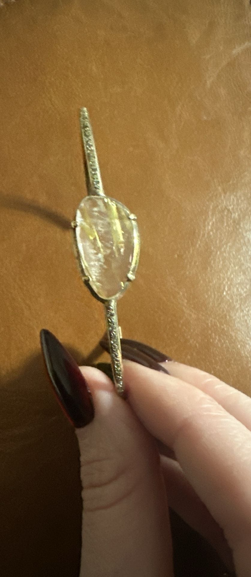 Chan Luu Gold Plated Rutile Quartz Cuff Bracelet 2