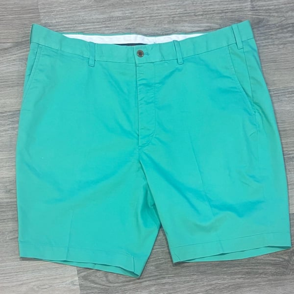 Polo Golf Ralph Lauren Shorts Size 38 Green Cotton Stretch Classic Fit