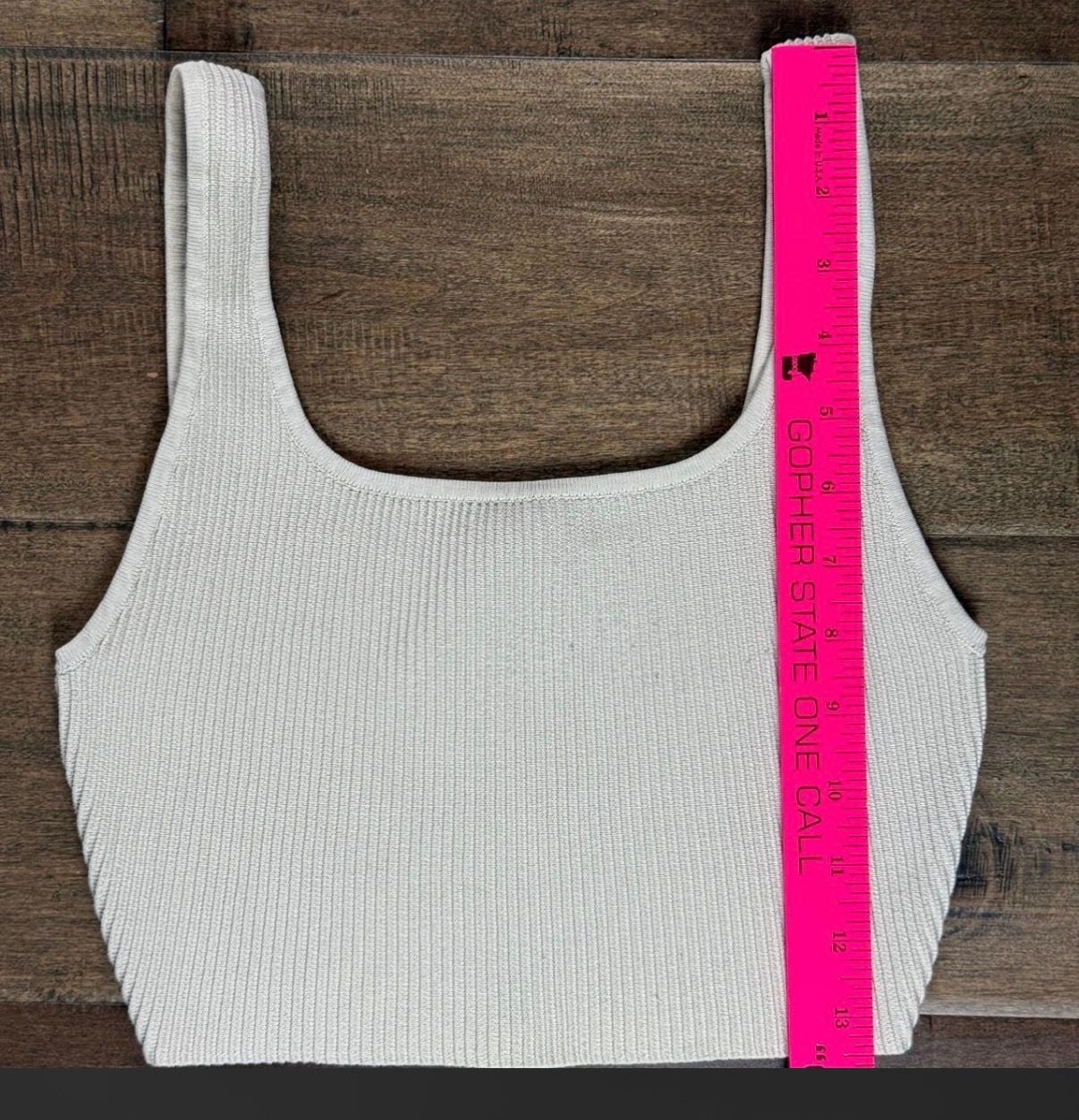 Babaton Sculpt Knit Squareneck Tank Size S Off White 5