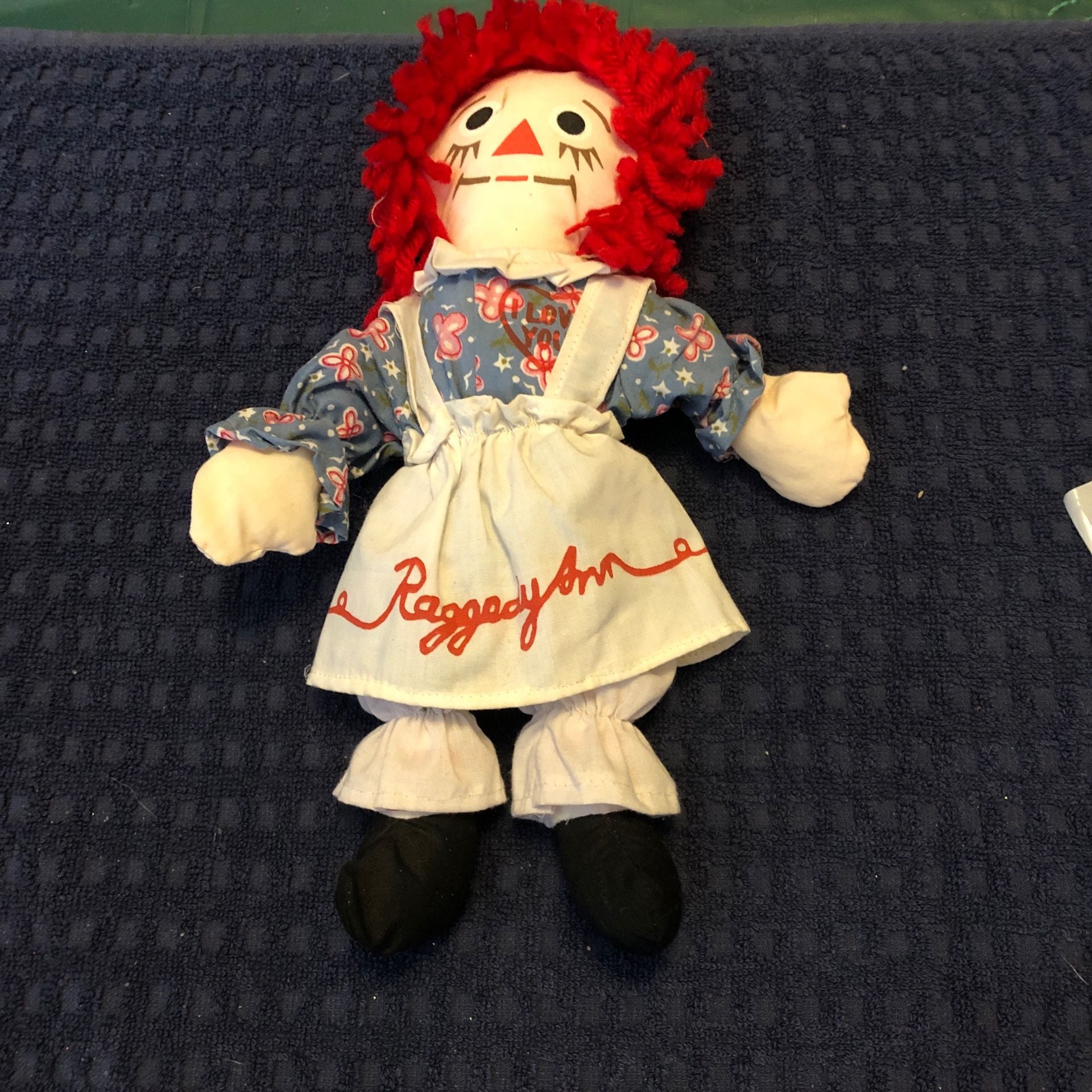 Applause Raggedy Ann Doll Plush Stuffed Toy Red Yarn Hair Vintage 1