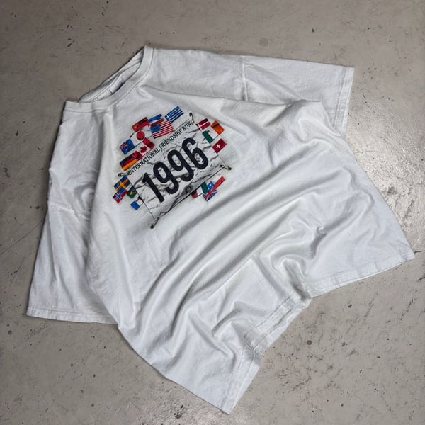 Adidas International Friendship Run 1996 T-Shirt Size XL Vintage White