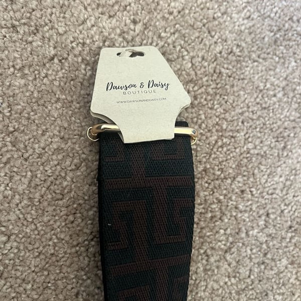Dawson & Daisy Brown/Black Geo Guitar/purse Strap