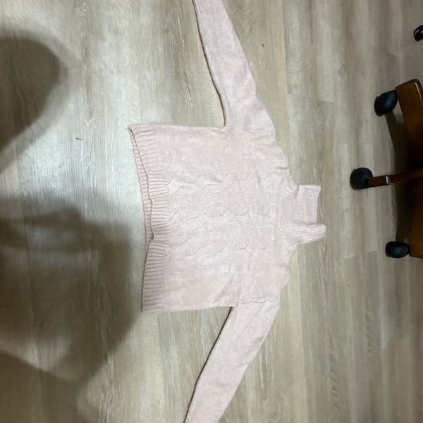 GB Girls Turtleneck Sweater Size L Pink Fuzzy Pullover