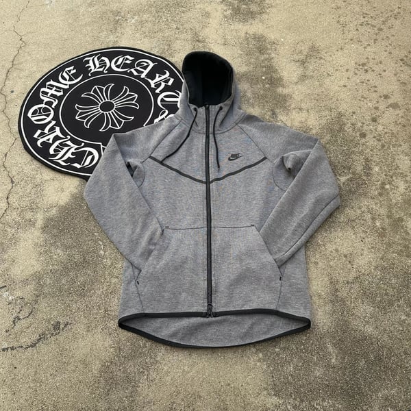 Nike Tech Fleece Windrunner Full-Zip Hoodie Heather Grey Men's Small